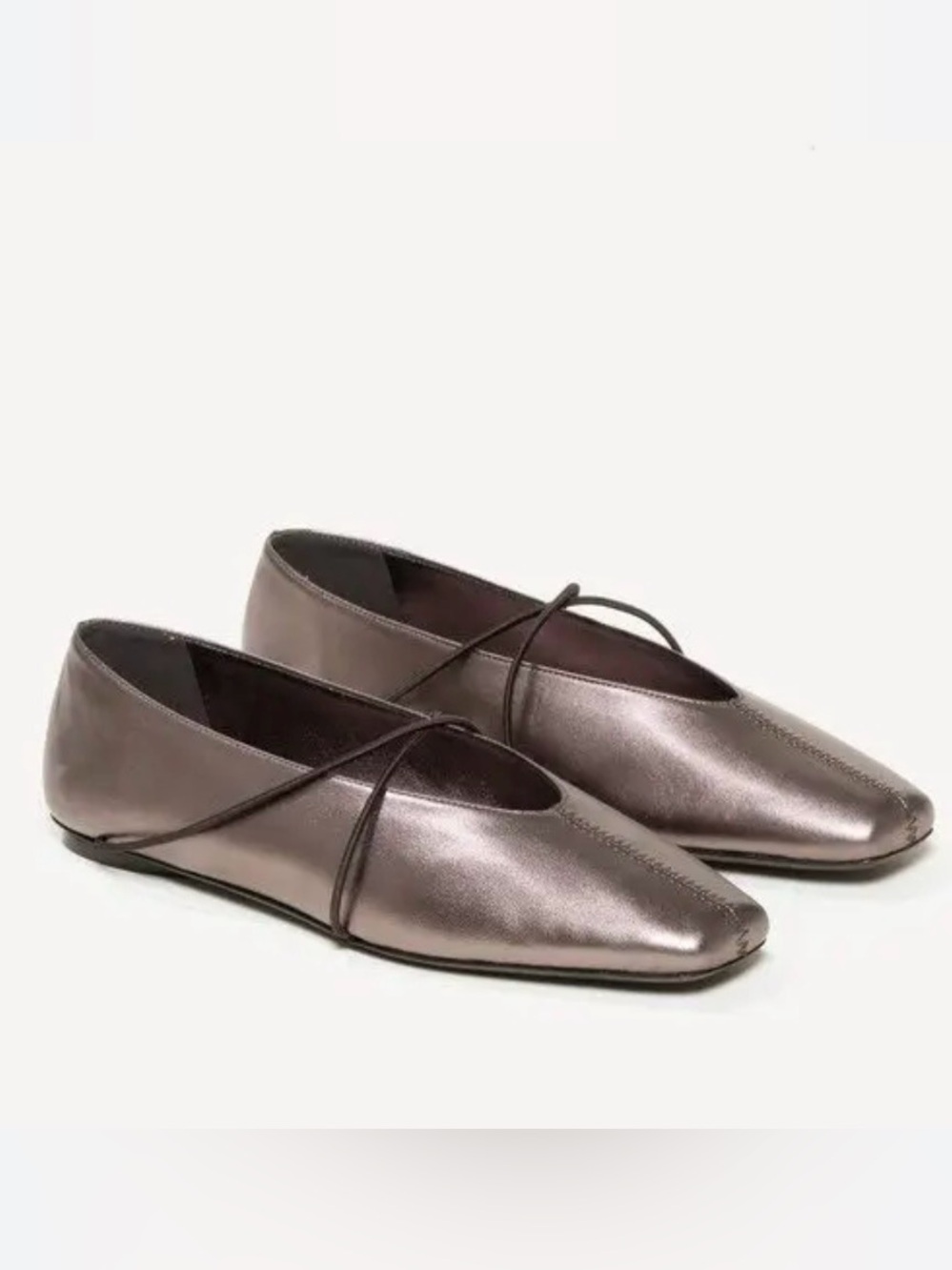 Mary Jane Metallic Ballet Flats